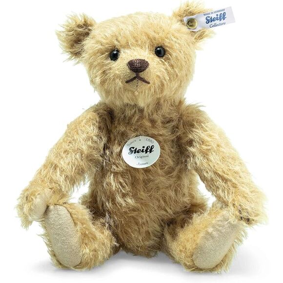 Steiff New James Mohair Teddy Bear 000362 10″ Beige Classic 5-Joint German Made - Picture 6 of 6